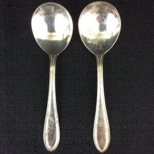 Vintage Victor & Co A+Overlay IS 2 Soup Spoons